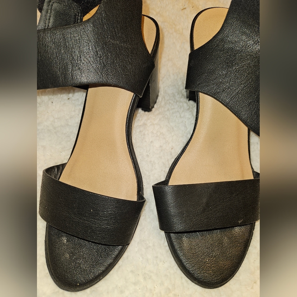 Rue21 Womans Black Sandals With 3in Block Heel Size 6 - Picture 2 of 7